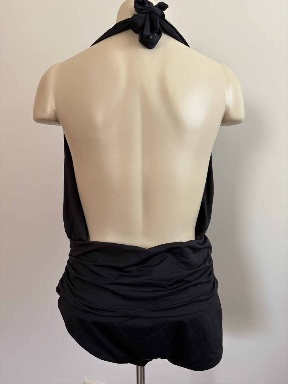 Banana Republic XL Black Halter One-Piece Swimsuit with Ruched Waist - Picture 3 of 9
